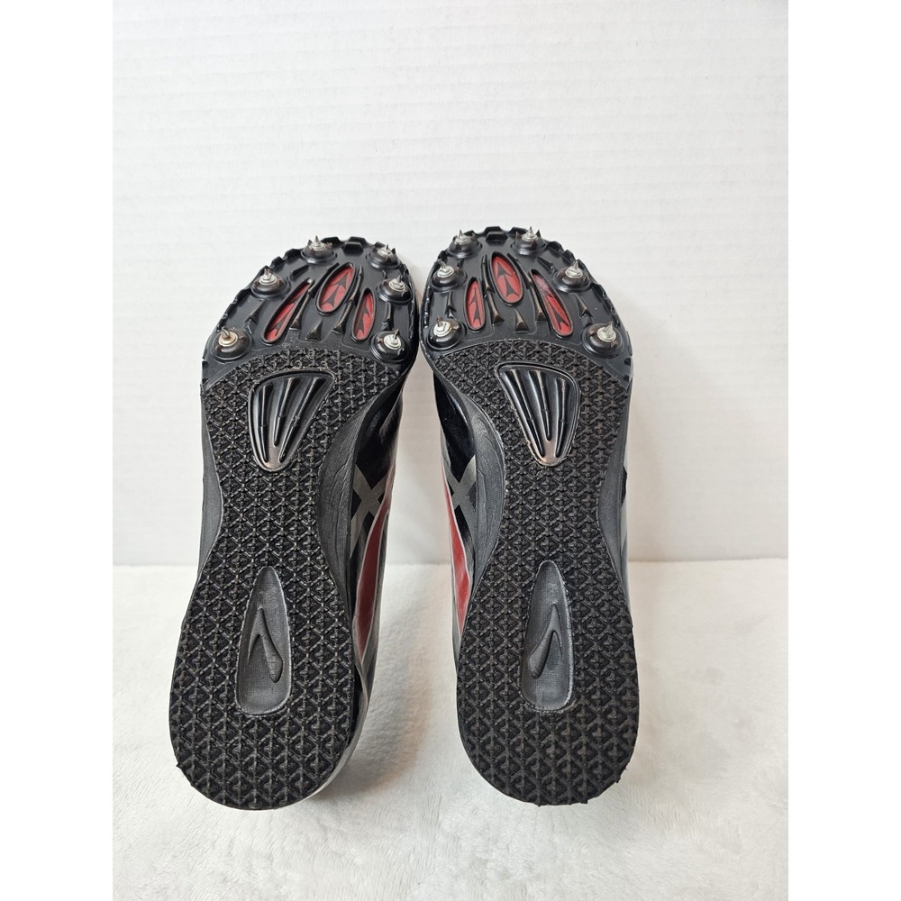 🖤Brooks PR Mens Track Spikes Running Race Shoes Black Red Low Size 10.5 - Picture 9 of 10